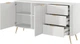Комод Perfect Home Lante 2D3S/163 81.2x163.2x38 см, 2-дверний, 3 шухляди, золоті ніжки Білий (000012377613) - зображення 2