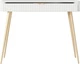 Стол туалетный Perfect Home Lante 1S/100 100.2x38x78 см, 1 ящик, золотые ножки Белый (000012377619) - изображение 4