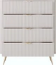 Комод Perfect Home Lante 4S/88 101x88.2x38 см, 4 шухляди, золоті ніжки Бежевий (000012377799) - зображення 4