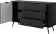 Комод Perfect Home Lante 1D3S/138 81.2x138.2x38 см, 1-дверный, 3 ящика Черный (000012376671) - изображение 2