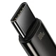 Кабель Baseus Tungsten Gold Fast Charging 100W USB-A to USB-C 1m Black (CAWJ000001) - изображение 2