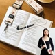 Закладка для книги з ремінцем «Scandi Ornament» бежева BB-41 - зображення 1