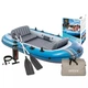 Надувная лодка Intex 66324 Excursion 4 Set синяя четырехместная до 500 кг виниловая 3-х камерная с веслами и ручным насосом 315х165 см (9-163-66324) - изображение 3