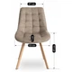 Стул MEBEL ELITE KATHY Бежевый ножки дуб ME.KATHY/BZ/D/T/K - изображение 3