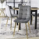 Стул бархатный YORK Velvet, Серый / Золотой (MEBEL ELITE) ME.YORK/P/ZL/V/K - изображение 5