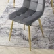 Стул бархатный YORK Velvet, Серый / Золотой (MEBEL ELITE) ME.YORK/P/ZL/V/K - изображение 6