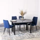 Стул MEBEL ELITE CORK Velvet Темно-синий ножки черные ME.CORK/GR/V/K - изображение 4