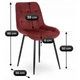 Стул MEBEL ELITE CHRIS Бордовый велюр ME.CHRIS/BOR/CZ/V/K - изображение 3