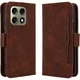 Чехол-книжка с карманами Deexe Wallet Stand для Motorola Edge 70 Pro - Brown - изображение 1