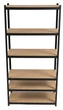 Regał metalowy Profix 62032C 6 półek 222 x 110 x 50 cm Czarny (5903755198006) - obraz 4