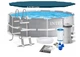 Каркасный бассейн Intex 26716-1 Prism Frame Pool 366 х 99 см с фильтр-насосом,лестницей и тентом 8592 лит - изображение 1