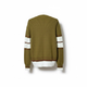 Мужской пуловер AMI Paris V-Neck Heart Logo Striped Knit Sweater Green Lichen размер M (AP07001.1M) - изображение 2