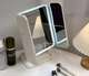 Косметичне потрійне дзеркало з LED-підсвіткою й USB/ Сенсорне дзеркало для макіяжу Білий - зображення 1