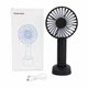 Вентилятор портативний Mini Fan SS-2 Black на акумуляторі з підставкою для телефону - зображення 8
