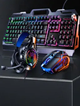 Игровой комплект Gaming Combo 4-in-1 T-Wolf TF-400 клавиатура, мышь, наушники, коврик, для геймеров (4858) - изображение 4