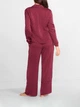 Пижама (рубашка + штаны) женская Tommy Hilfiger 288711793 L Бордовая (1159863758) - изображение 2