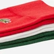 Набор мужских носков высоких хлопковых Lacoste 747613035 43-46 3 пары Зеленый/Красный/Белый (1159863641) - изображение 5