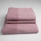 Комплект махровых полотенец Вафельный Бордюр 3шт GM Textile 50х90см, 50х90см, 70х140см 500г/м2 (Пудра) - изображение 1
