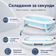 Ванночка для новорожденных Extralink Kids с LED термометром голубая детская складная ванна - изображение 3