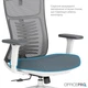Офісне крісло OfficePro Balance OC550-W-DG-DG White/Dark Gray [167733] - зображення 12