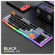 Клавиатура Raiku K26 с подсветкой, 104 клавиши, мембранная, USB, черная, эргономичная для игр - изображение 2