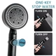 Лейка для душа с держателем и шлангом Shower Set черная для ванной комнаты, 4 режимаНасадка для душа - изображение 6