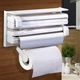 Кухонный тройной держатель Triple Paper Dispenser 3 в 1 для бумажных полотенец пищевой пленки и фольги - изображение 1