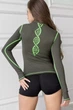 Жіночий спортивний рашгард на блискавці з Anti-Slip фіксацією TOTALFIT RW6-C36 XL - изображение 2