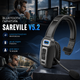 Bluetooth гарнітура Sarevile V5.2 з шумозаглушенням мікрофона, 60 годин роботи, бездротова гарнітура для дзвінків, офісу та водіїв - зображення 1