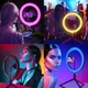 4в1 Набор блогера кольцевая лампа RGB 33 см со штативом 2 м микрофоном-петличкой и Bluetooth пультом - изображение 2