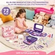 Набор детской косметики и украшений UNICORN 72 in 1 Purple Real Washable Cosmetic - изображение 5