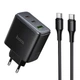 Зарядний пристрій Hoco C160A (2USB-Type C/1USB) (QC/PD65W) (кабель з Type-C на Type-C) (колір чорний) - зображення 1