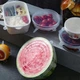 Набор силиконовых крышек для продуктов и посуды — многоразовые, универсальные, 6 размеров - изображение 5