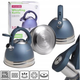 Чайник Kamille KM-0861 3 л нержавеющая сталь со свистком, синий, ручка soft-touch - изображение 4