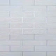 Панель 3D Sticker Wall самоклеюча 100-3 біла з срібною смужкою цегла 700*700*3 мм - зображення 1