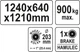 Тележка для плит YATO 940 кг 1240 x 640 x 1210 мм YT-37430 - изображение 6