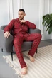 Чоловіча котонова піжама BOBRAND, колір червоний - M - изображение 5