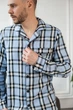 Чоловіча котонова піжама BOBRAND, колір блакитний - M - изображение 2