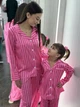 Дитяча шовкова піжама BOBRAND у рожеву смужку — стиль Victoria - 110-116 - изображение 7