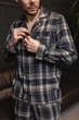 Чоловіча піжама BOBRAND синього кольору - M - изображение 9
