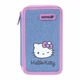 Пенал Kite Hello Kitty "Котёнок Китти" 20х12х4.5 см 2 отделения каркасный на молнии блакитный с розовым (HK26-623) - изображение 1