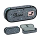 Пенал Kite Shine "Зірки" 22х8.5х4.5 см 1 відділення з внутрішньою кишенею + органайзер прямокутний на блискавці сірий (K26-599-11) - зображення 2