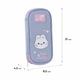 Пенал Kite Cute&Pretty "Зайченя" 21х8.5х5 см 1 відділення + органайзер прямокутний на блискавці блакитний з рожевим (K26-662-18) - зображення 3