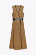 Лляна сукня міді з поясом Zara 8651/379 - L - зображення 8