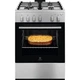 Плита Electrolux газова, 59 л, 60x60 см, чавун, неірж lkg600011x - зображення 1