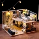 DIY румбокс Сучасний двоповерховий будинок CUTEROOM з підсвіткою та музичною скринькою - зображення 2
