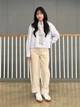 Рубашка женская Uniqlo 491596349 XS Голубая (1159863620) - изображение 15