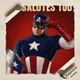 Постер Капитан Америка, Captain America Salutes You, супергеройский постер, A2 60×43 см (id0239) - изображение 4