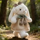 Мягкая игрушка Зайчик в винтажном платье 35 см - изображение 1