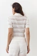Белая женская футболка поло из вязаного трикотажа Santorini Knit Polo LiLove 445 M - изображение 2